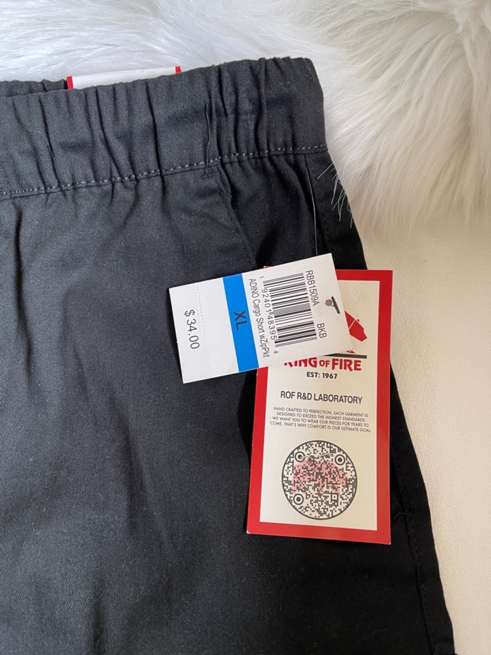 Ring of Fire Big Boys Black ADINO Cargo Shorts Brand New With Tags. - Picture 5 of 13